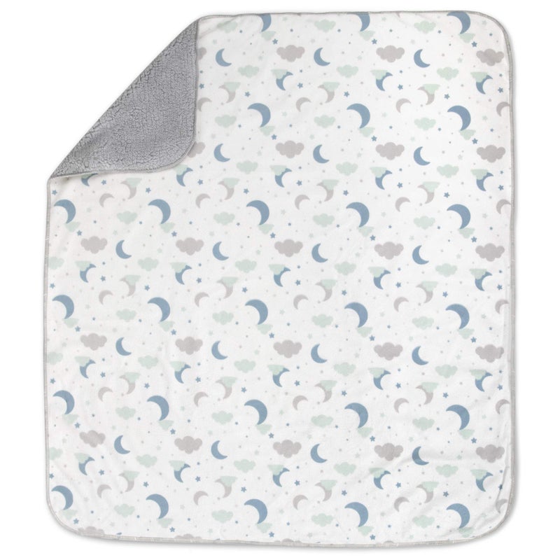 Baby Essentials Sherpa Fleece Baby Blankets for Boys and Girls â€“ Colorful, Reversible Baby Blankets for Newborns, Infants, Toddlers, and Nursery (Celestial) - Image 3